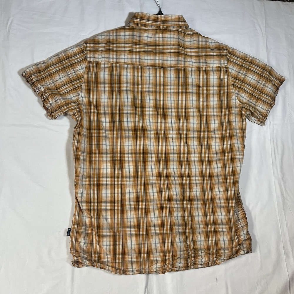 Kuhl Mens Size Large Mountain Grown Plaid Short Sleeve Cotton Linen Blend Shirt - Picture 10 of 10
